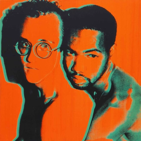 Portrett av Keith Haring og Juan Dubose 1983