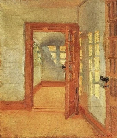 Anna Ancher, Interieur, bijgebouw Brondums, 1917