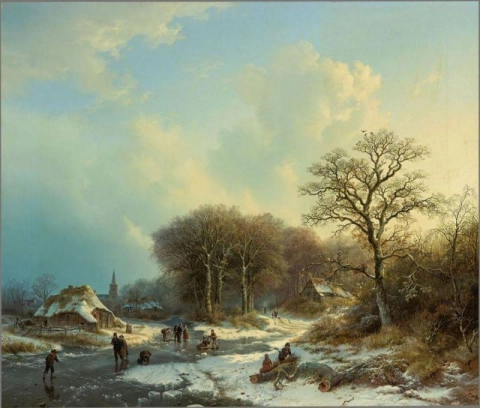 بارند كورنيليس كوكويك، منظر طبيعي لشتاء 1839