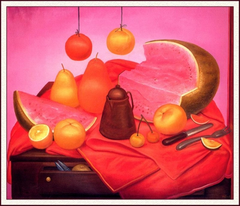 Still life with a watermelon