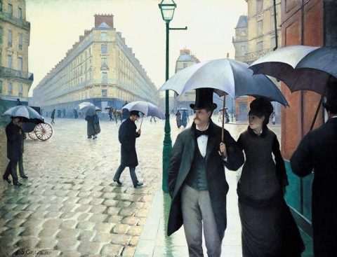 Tempo chuvoso na rua Paris