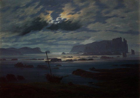 كاسبر ديفيد فريدريش بحر الشمال في ضوء القمر