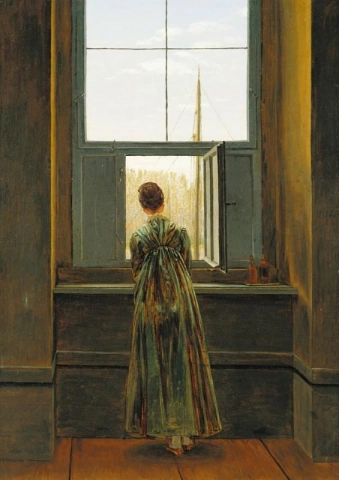 كاسبر ديفيد فريدريش، امرأة عند النافذة، 1822