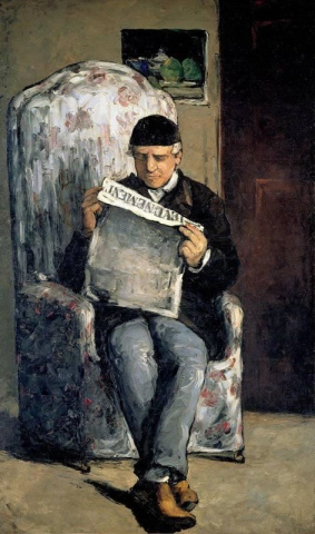 The Artist S Father Reading L Evenement 1866