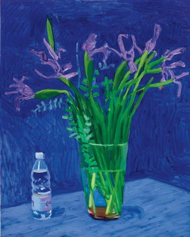 Iris con botella de Evian 1996