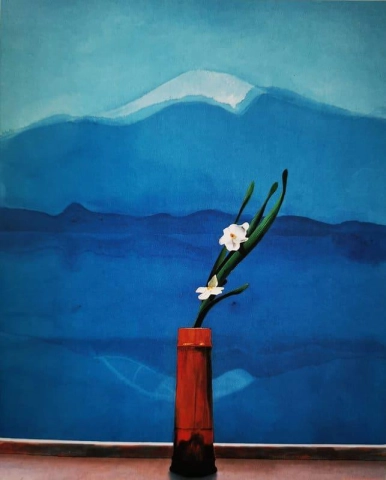 Гора Фудзи и цветы 1972