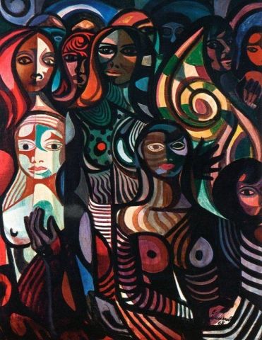 Di Cavalcanti Mujeres Facetadas - 1968