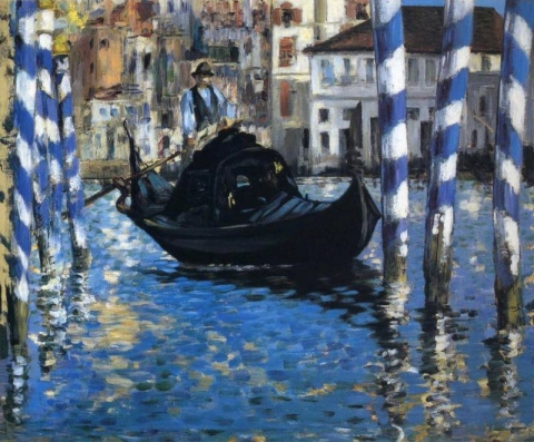 Canal Grande i Venedig - Blå Venedig