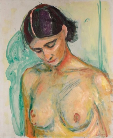 Desnudo con la cabeza inclinada, 1925-30