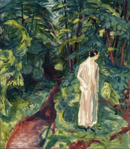 Donna con papaveri, 1918-19