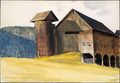 Barn And Silo Vermont 1927