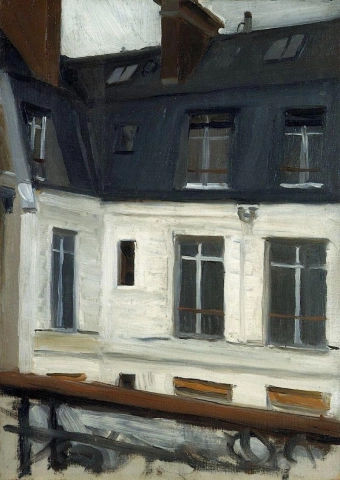 Uitzicht over de binnenplaats op Rue De Lille 48, Parijs - 1906
