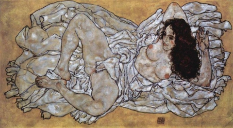 横たわる女性 1917
