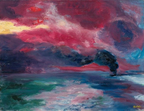 夕方の秋の海、1951年