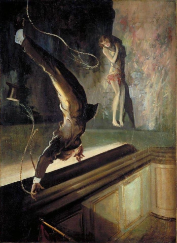 Everett Shinn Acrobat vallend 1930