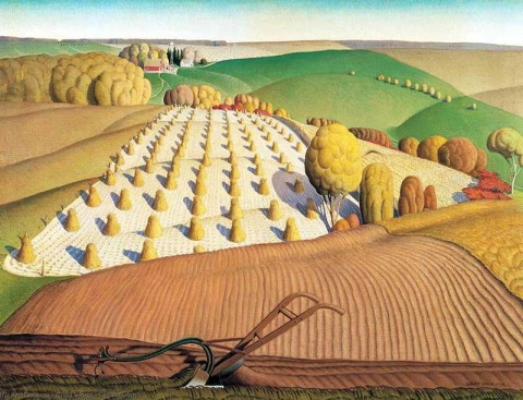 Høstpløying 1931 Grant Wood
