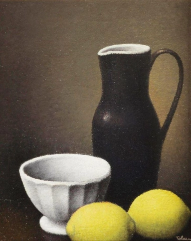 Felix Elie Tobeen Bowl And Lemons C. 1930