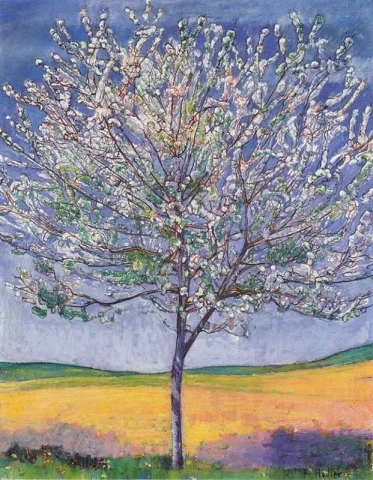 费迪南德·霍德勒，《盛开的樱桃树》，1905 年