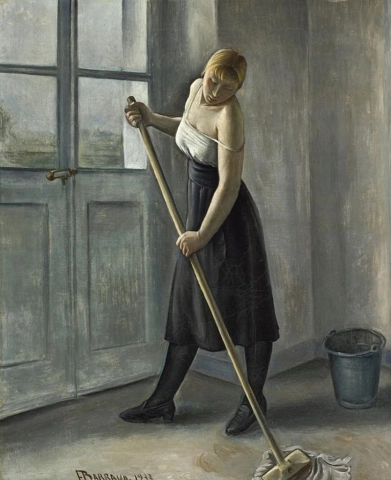 프랑수아 바로(François Barraud), 일하는 소녀, 1933