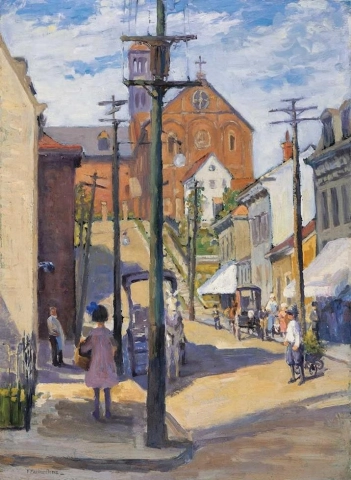 フランシス・ファランド・ドッジ、パビリオン・ストリート、マウント・アダムズ、約1920年