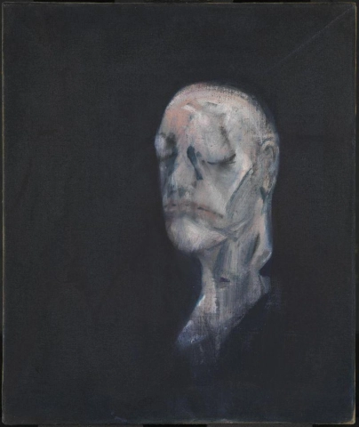 《威廉·布莱克的生命面具》之后的《肖像 II》研究 1955