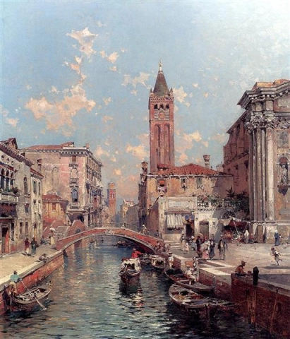 Franz Richard Unterberger Río Santa Barnaba Venecia