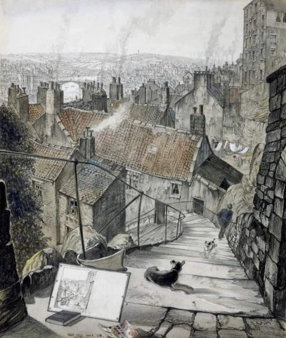 Fred Cecil Jones Chimneys And Curved Stairs Whitby