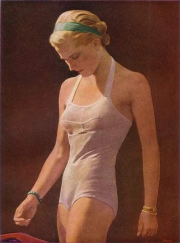 弗里德里希·舒尔特 (Friedrich Schult) 穿着泳装 - 1939