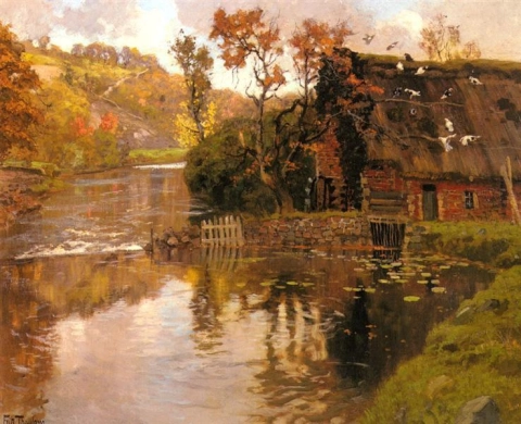 Casa de campo perto de um riacho