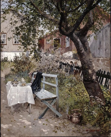 Sommardag i trädgården, 1880
