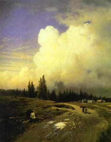 Fjodor Vasiliev na een onweersbui 1866