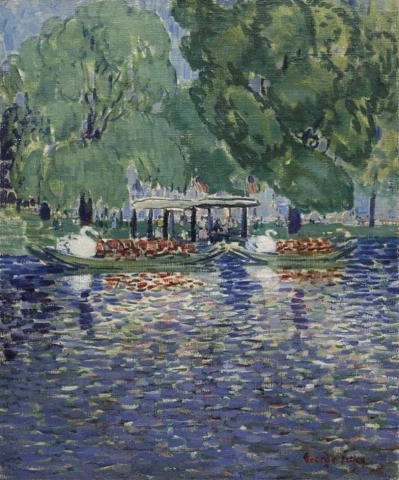 George Benjamin Luks, The Swan Boats, ca. 1922