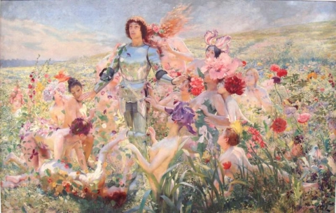 Georges Rochegrosse, Le Chevalier Aux Fleurs, ca.1894