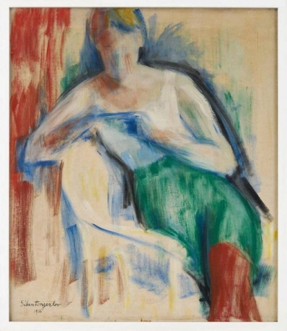 Georges Vantongerloo, Zittende Vrouw - 앉아있는 여자 - 1916