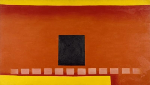 Porta nera con rosso - 1954