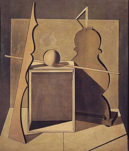 Giorgio Morandi, natureza morta metafísica com triângulo, 1919