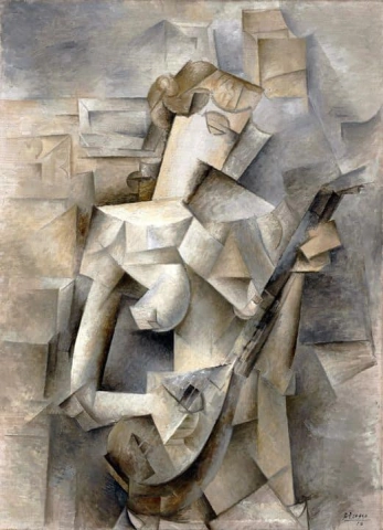 Menina com um bandolim Pablo Picasso 1910
