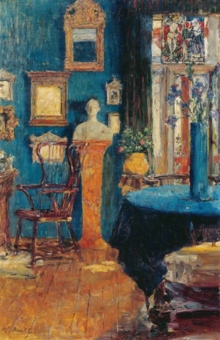 Gotthardt Kuehl Das Blaue Zimmer – 1900