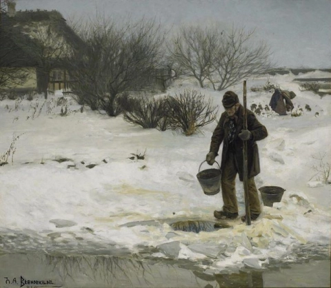 Hans Andersen Brendekilde Tosne ou Break In The Frost 1895