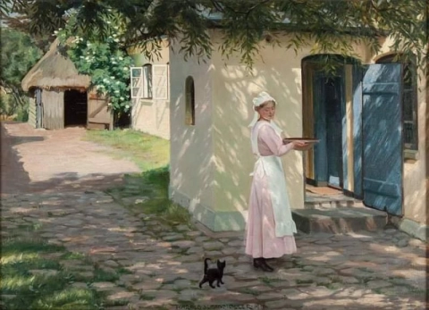 하랄드 슬로트-몰러, 햇볕이 잘 드는 농장의 여인, 1916