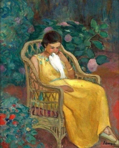 Young Woman With Dove 1923