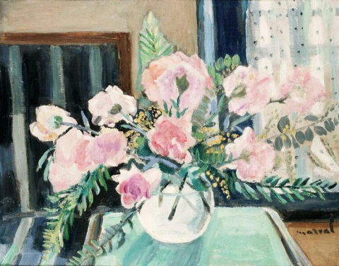 창가의 장미 꽃다발, 1930년경