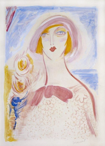 Kvinnen i rosa, ca 1925