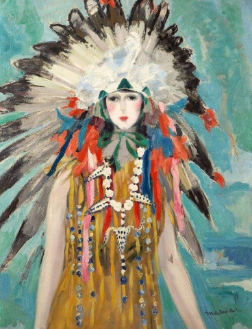 De koningin van de Sioux (portret van Madame Georges Meunier), 1923