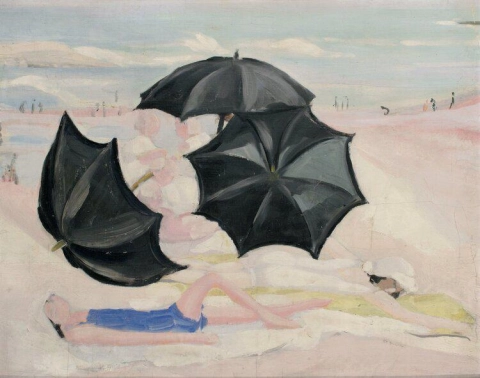 De paraplu's, Biarritz, 1924