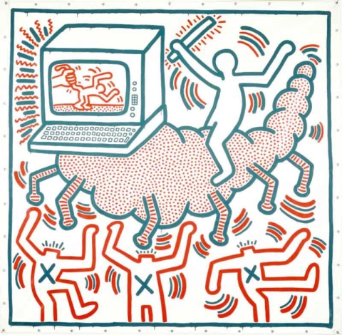 무제 1983 - 컴퓨터 헤드가 있는 애벌레