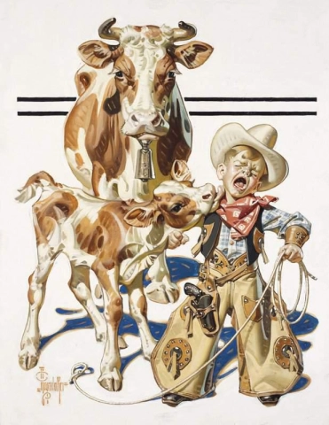 Kleine Cowboy wordt gelikt 1938