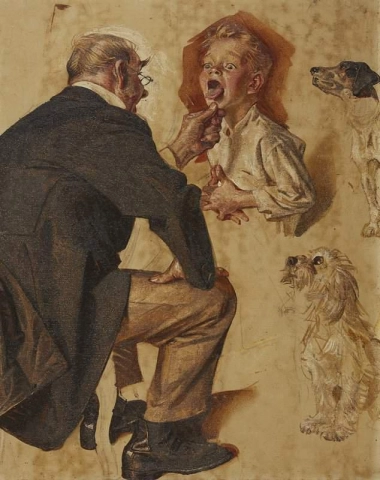 Study For The Saturday Evening Post Cover Ca. 1930