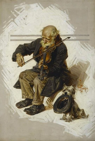 El violinista y su asistente 1916