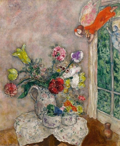 Spring Flowers The Jug With Spring Flowers 1930